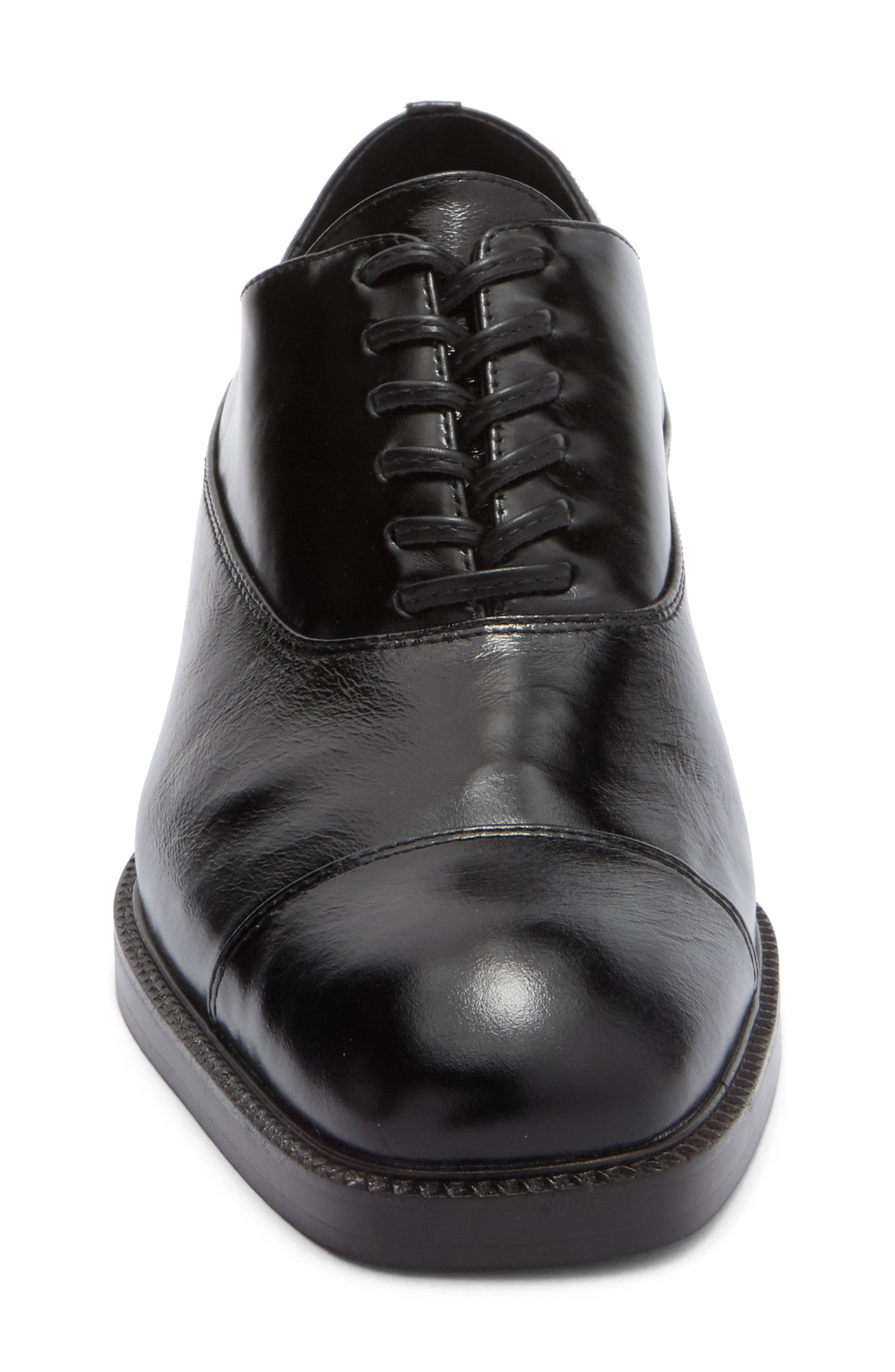 Jeffrey Campbell Thatch Cap Toe Oxford Pump, Alternate, color, Black Crinkle