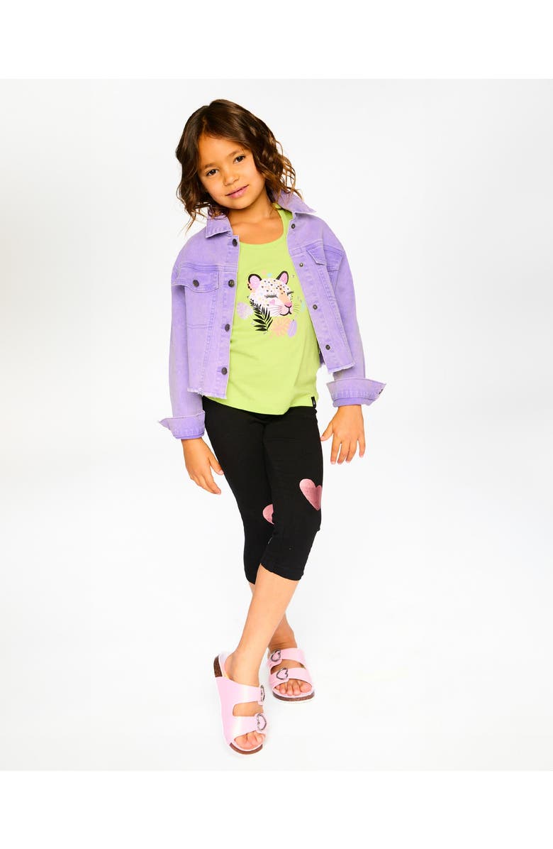 Deux par Deux Heart Embroidery Denim Jacket, Alternate, color, Mauve