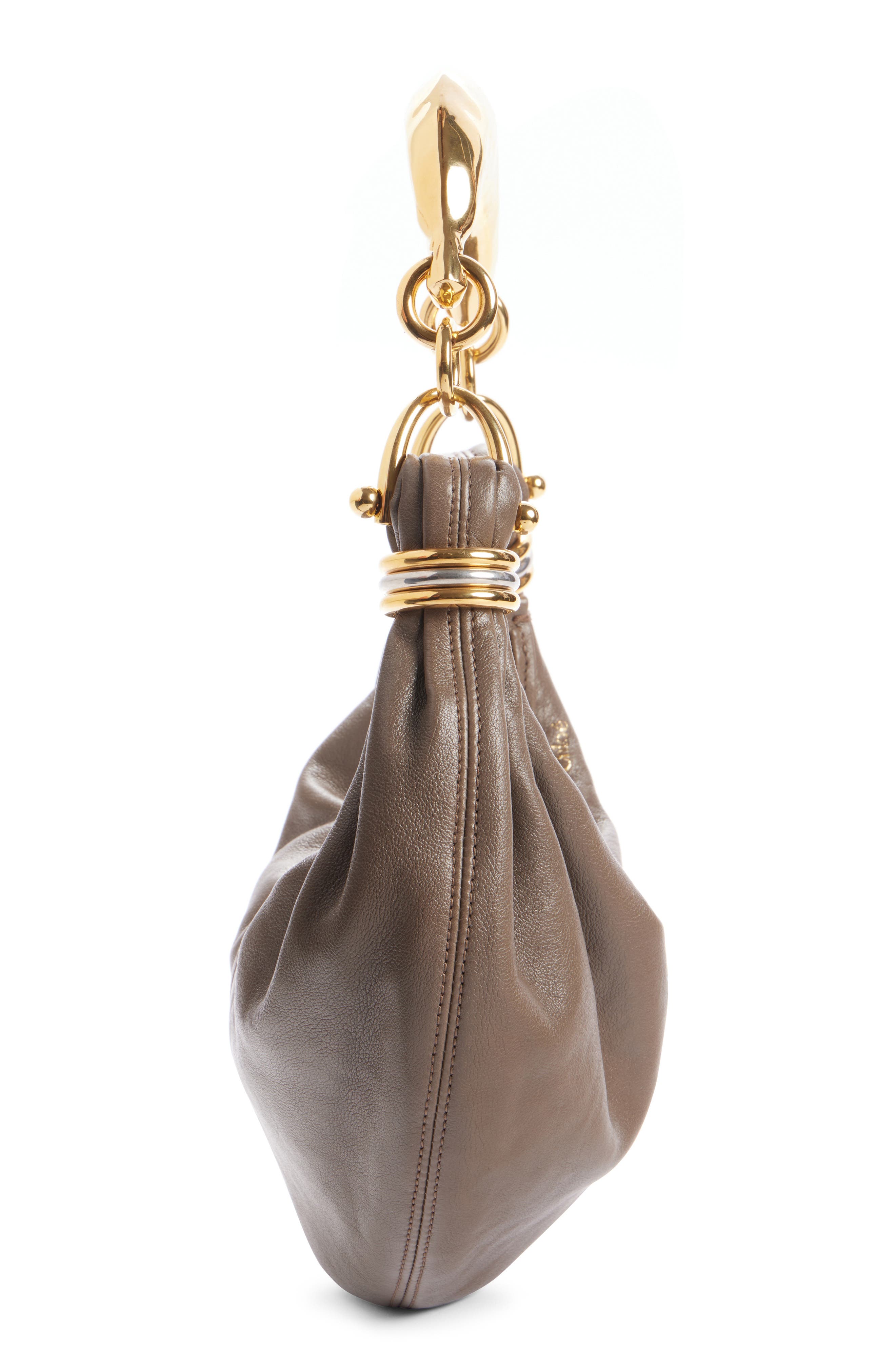 Chloé Bracelet Banana Hobo Bag, Alternate, color, Flannel Grey 036