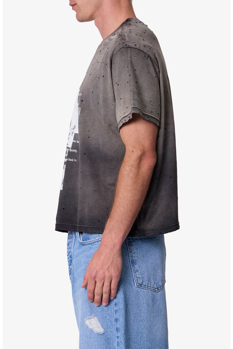 Fractured Graphic Distressed T-Shirt, Alternate, color, WASHED BLACK
