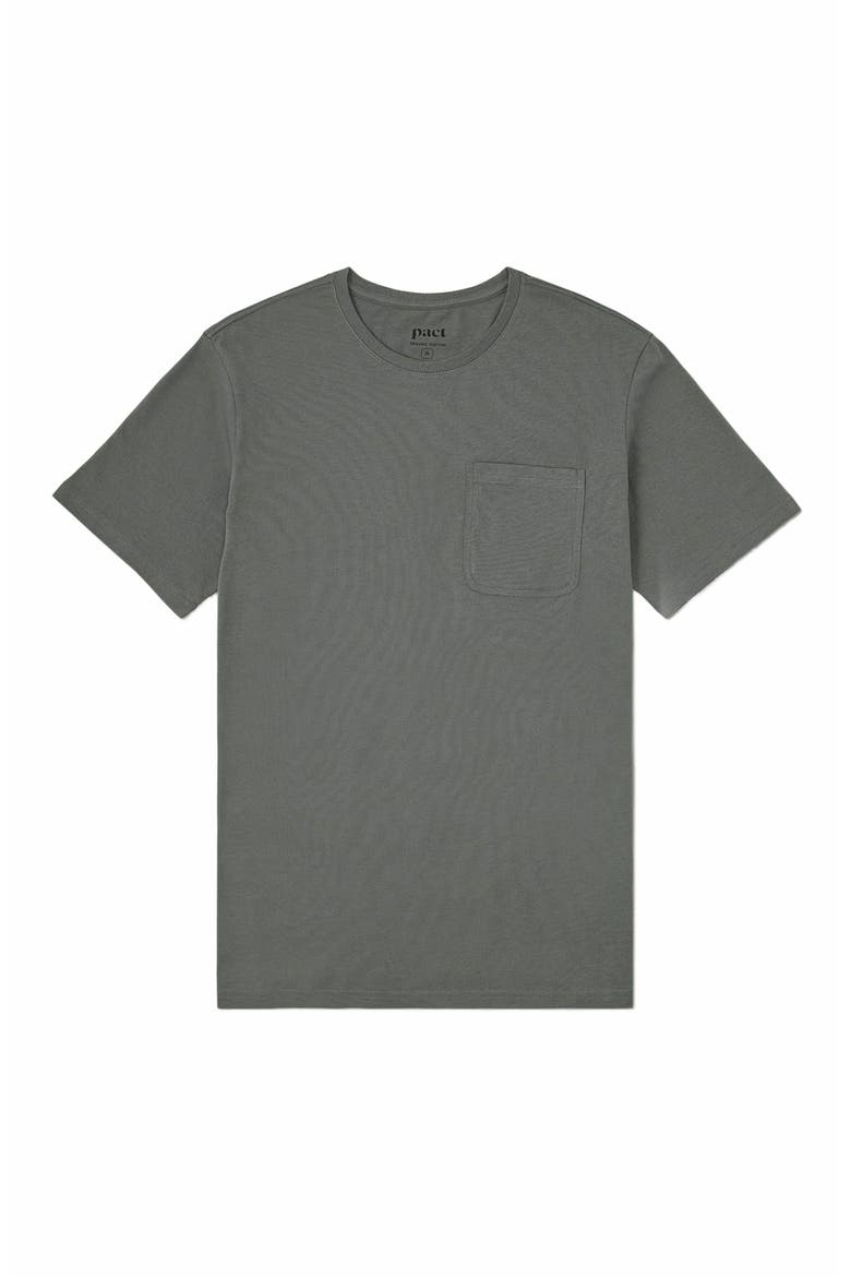 Organic Cotton Softspun Pocket Crew Tee, Alternate, color, Castor Green