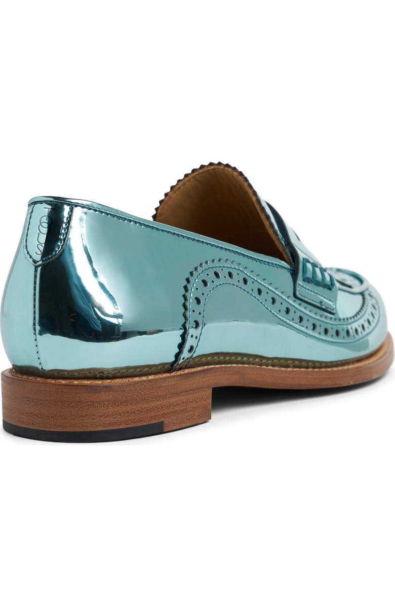 THE OFFICE OF US Metallic Penny Loafer, Alternate, color, Aqua Metallic