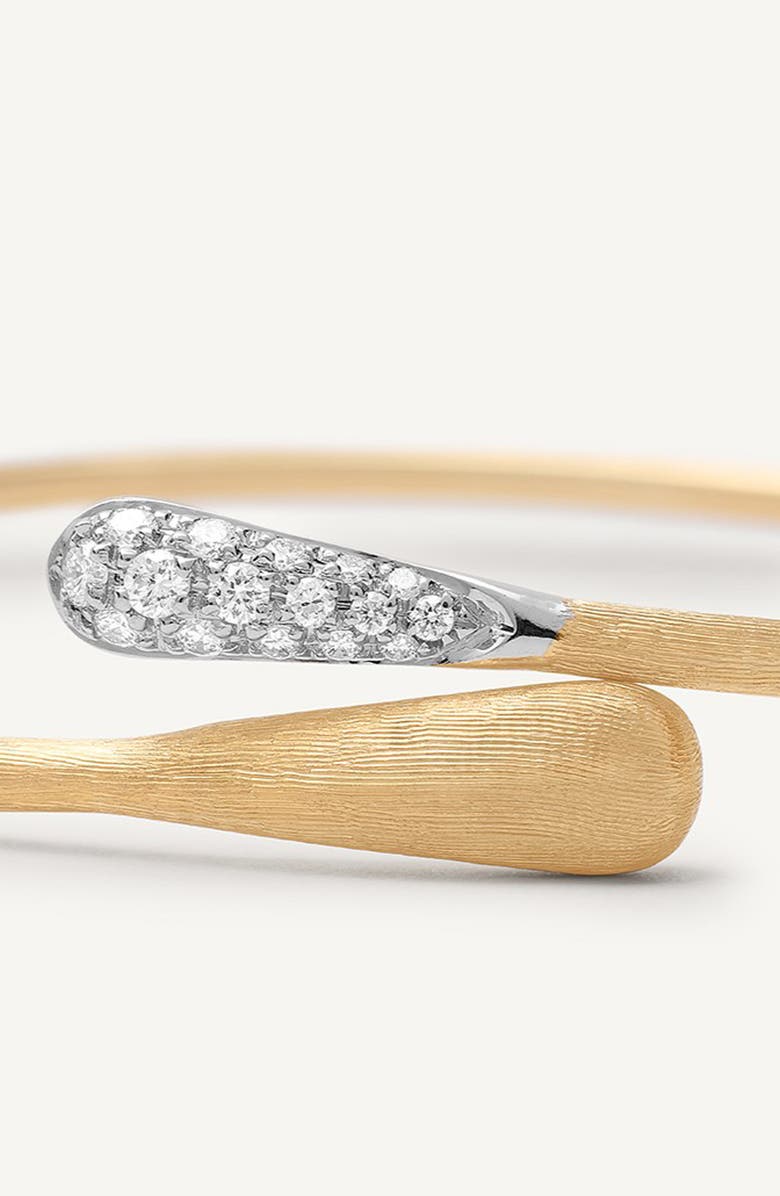 Marco Bicego Lucia 18K Gold & Diamond Bypass Bracelet, Alternate, color, Yellow/ White Gold