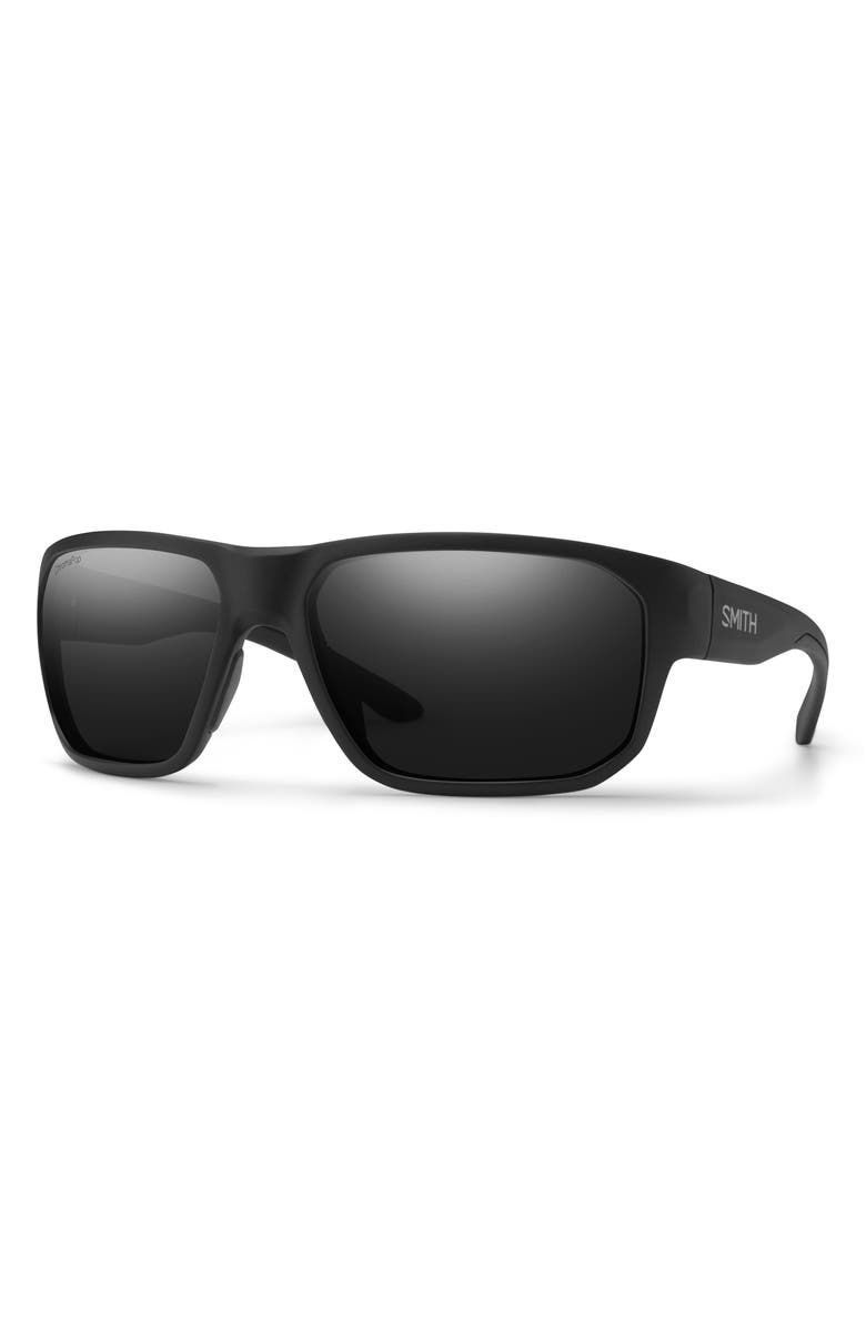 Smith Arvo 61mm ChromaPop<sup>™</sup> Polarized Wraparound Sunglasses, Alternate, color, Matte Black / Chromapop Black