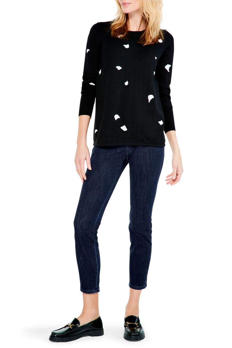 Women's Night Sky Sweater, Alternate, color, BLACK MULTI