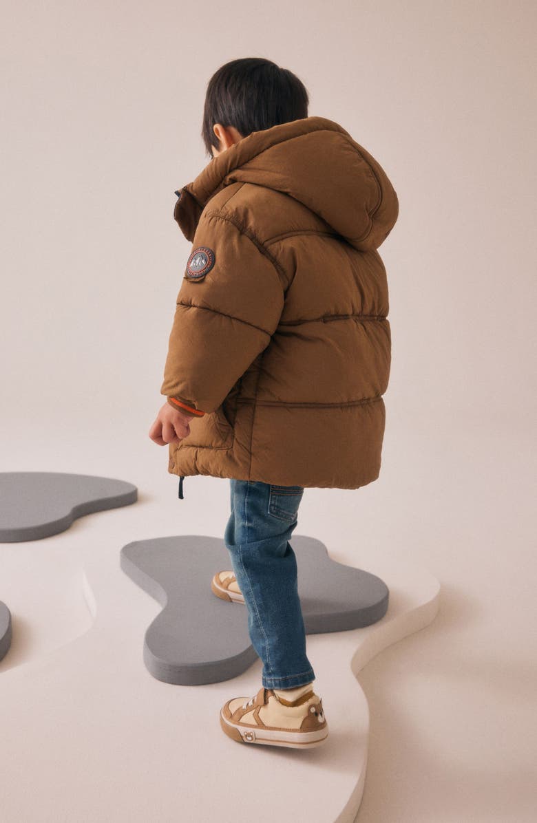 NEXT Kids' Quilted Hooded Jacket, Alternate, color, Brown