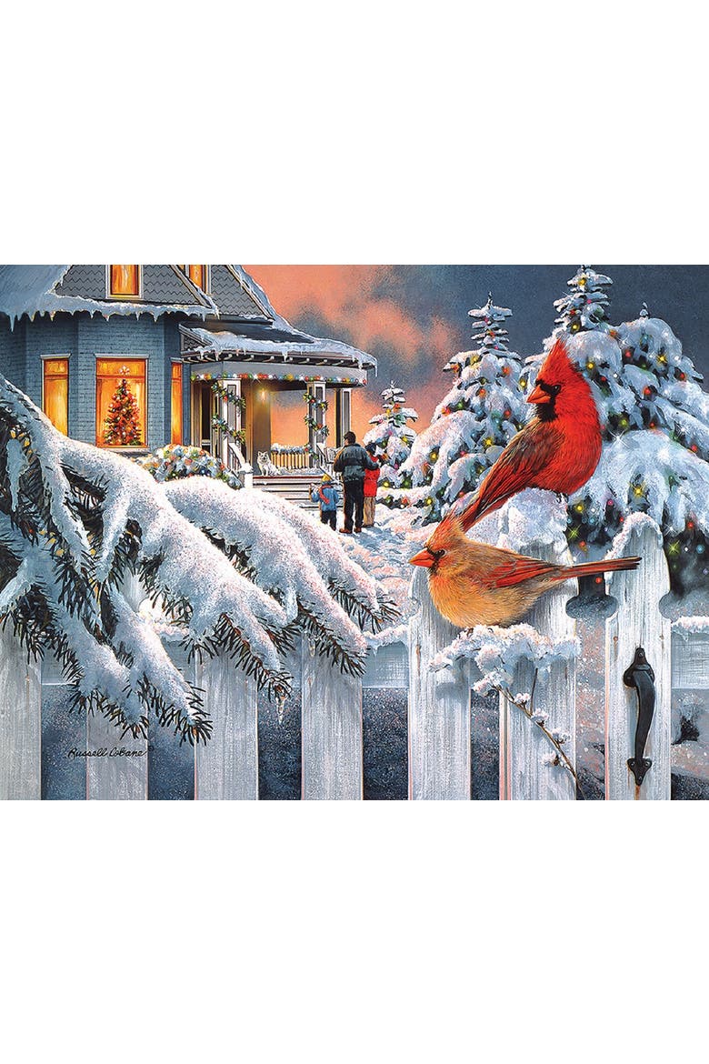 Cardinals at home for Christmas 300 piece Jigsaw Puzzle for Adults, Alternate, color, Multicolor