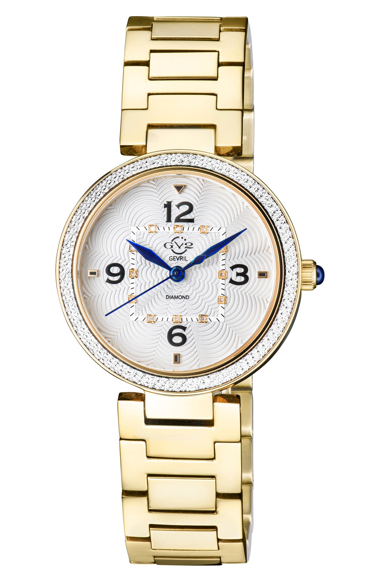 GV2 Women's Piemont Diamond Dial Bracelet Watch, 36mm