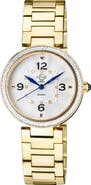 GV2 Women's Piemont Diamond Dial Bracelet Watch, 36mm