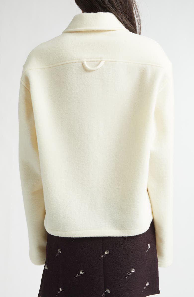 RIER Wool Fleece Polo, Alternate, color, Off White Fleece