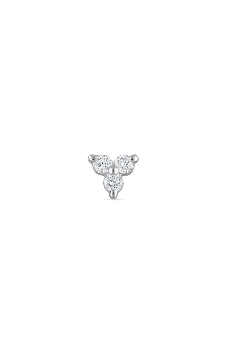 MARIA TASH Diamond Trinity Threaded Stud Earring, Alternate, color,