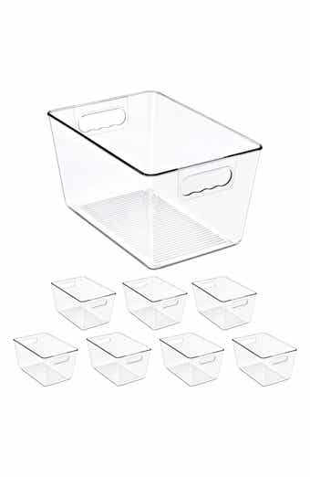 8-Pack Large Clear Storage Bins