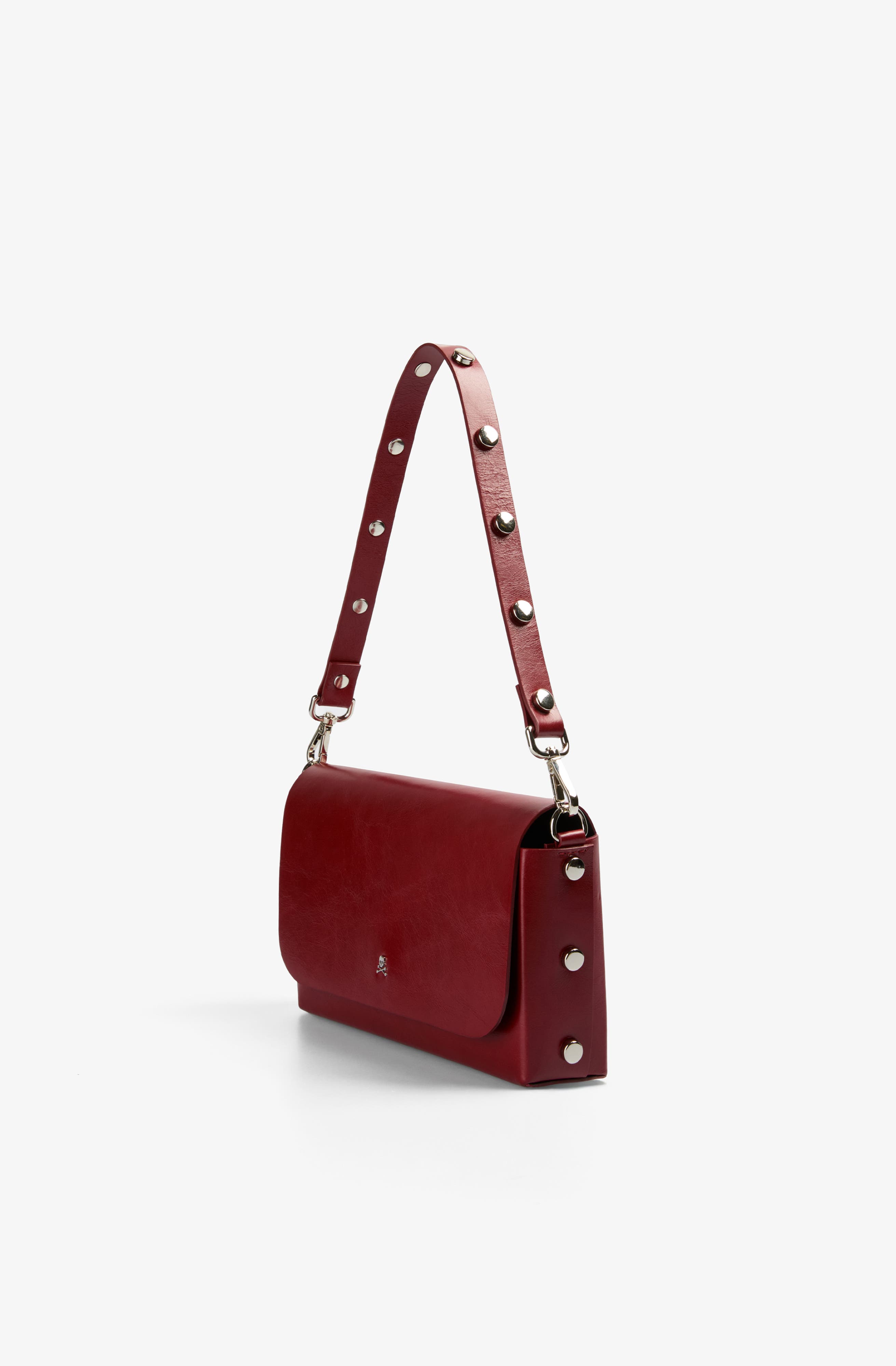Mini Leather Studs Bag, Alternate, color, Red