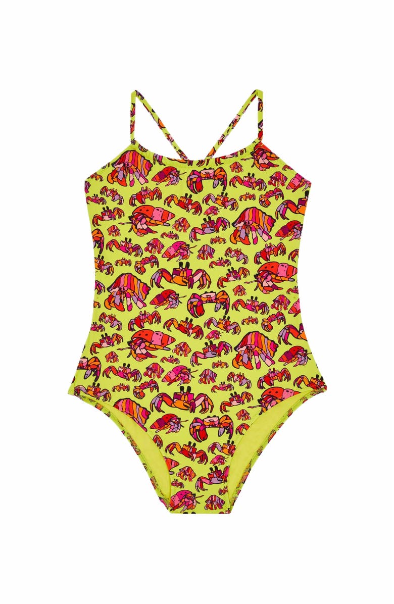 Vilebrequin Kids' Hermit Crabs One-Piece Swimsuit, Main, color,