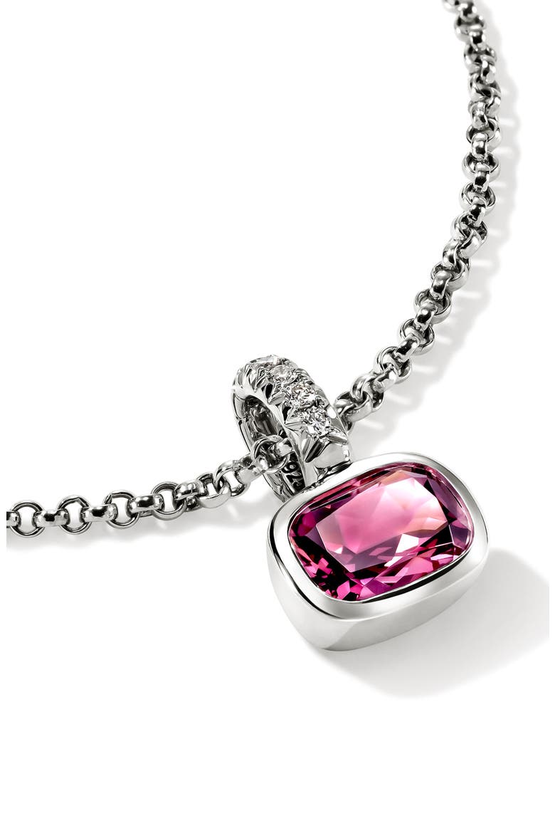 Rhodalite & Diamond Pendant Necklace, Alternate, color, RHODALITE