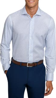 W.R.K Reworked Slim Fit Diamond Print Cotton Dress Shirt