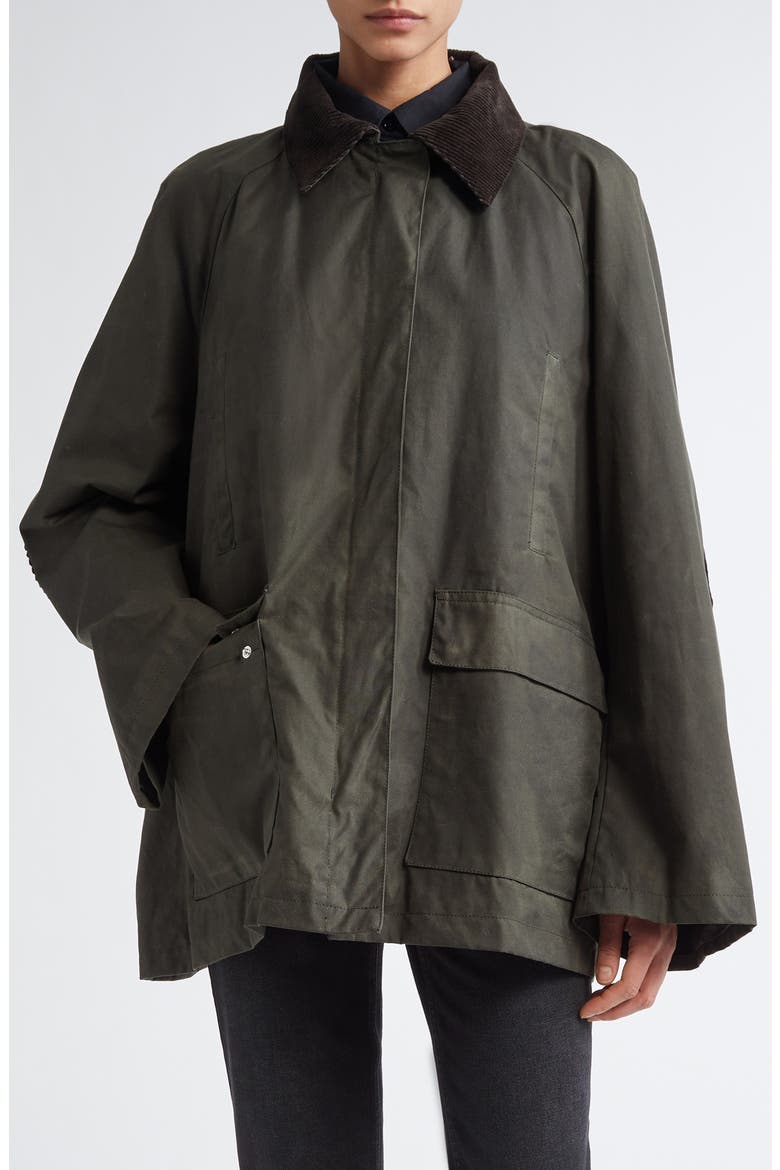 Country Waxed Organic Cotton Jacket, Main, color, FOREST