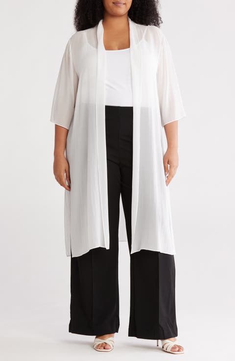 Sheer Silk Georgette Wrap (Plus)