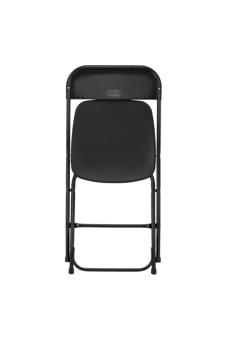 4 Piece Plastic Folding Chair, Alternate, color, Black