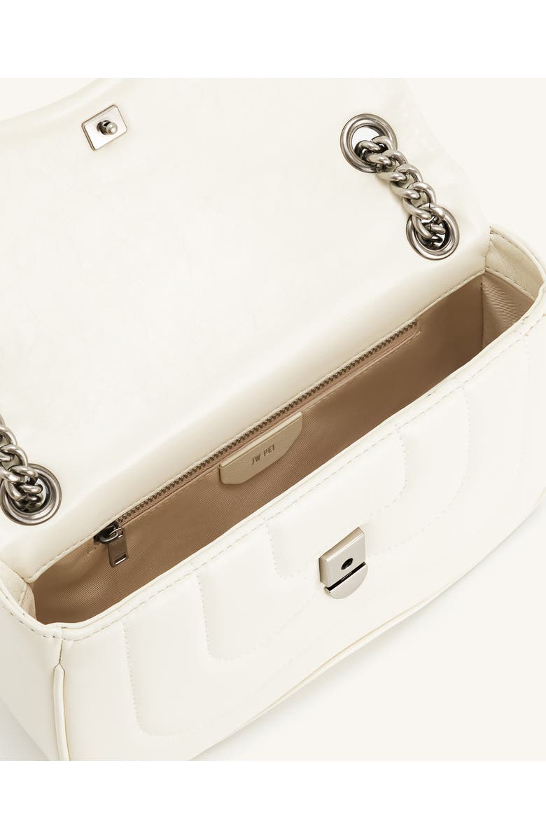 JW PEI Tina Quilted Faux Leather Convertible Crossbody Bag, Alternate, color, Ivory