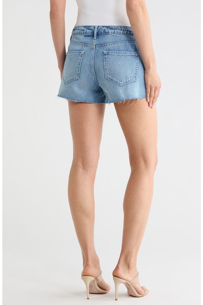 Teya Low Rise Cutoff Denim Shorts, Alternate, color, ZION DESTRUCT