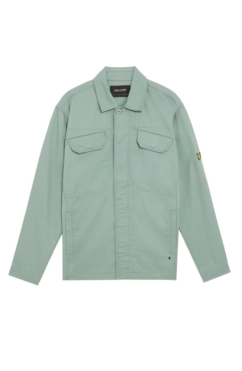 Lyle & Scott Long Sleeve Multi Pocket Overshirt, Alternate, color, Cold Mint