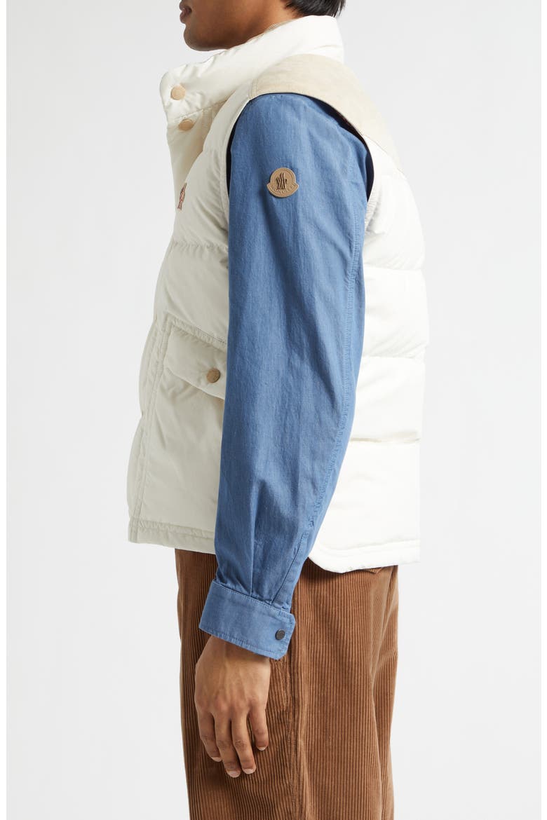 Scais Mixed Media Down Puffer Vest, Alternate, color, BRIGHT WHITE