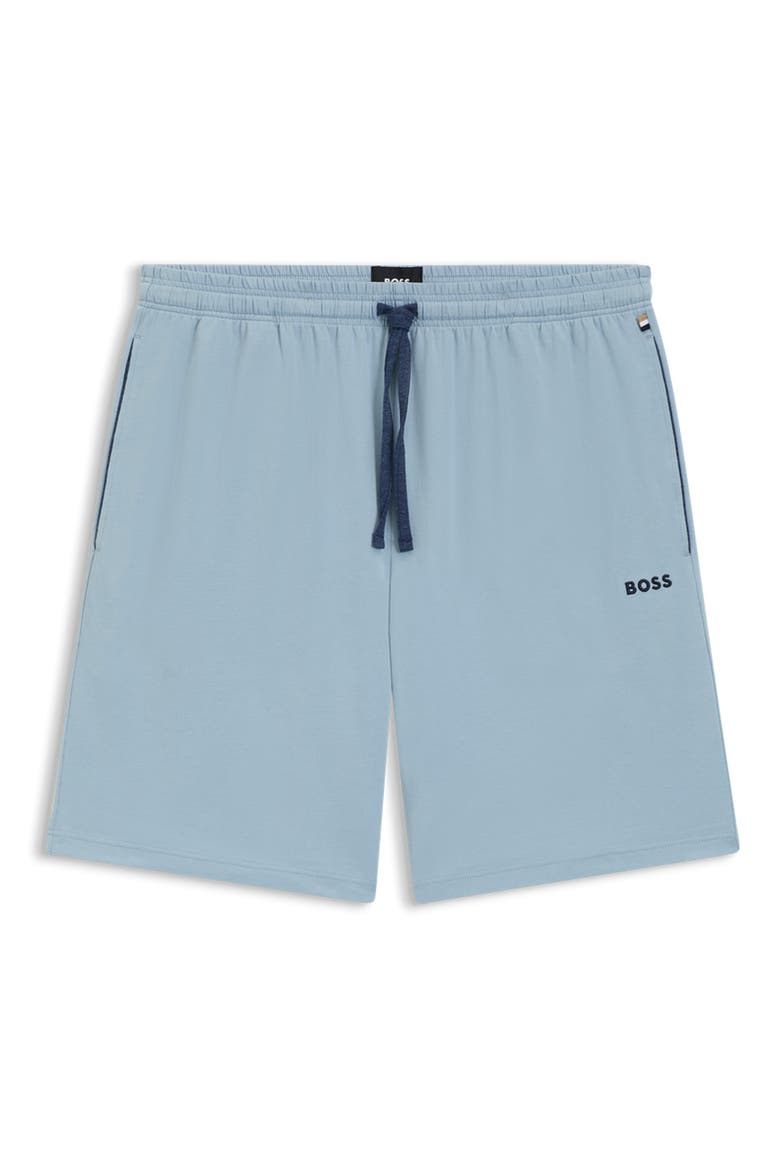 Mix Match Stretch Cotton Pajama Shorts, Alternate, color, OPEN BLUE