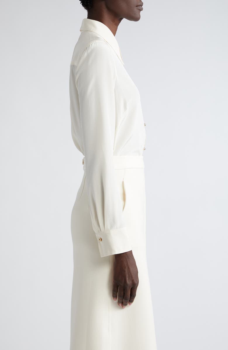 St. John Collection Silk Crêpe de Chine Shirt, Alternate, color, 