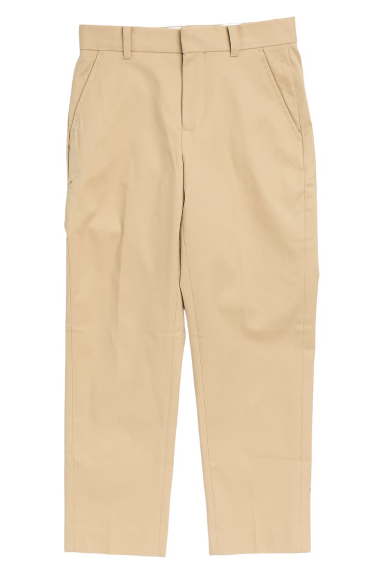 Kids' Fine Twill Chino Pants, Main, color, MED KHAKI