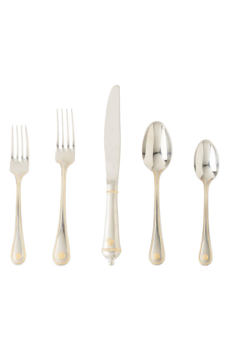 Juliska 'Berry and Thread' 24k Gold Accent 5-Piece Place Setting, Main, color, Bright Satin/ Gold Accent