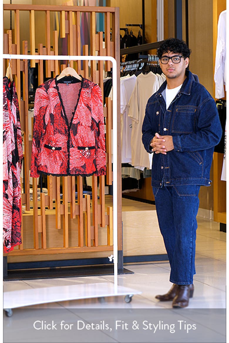 Floral Jacquard Ruffle Trim Jacket video