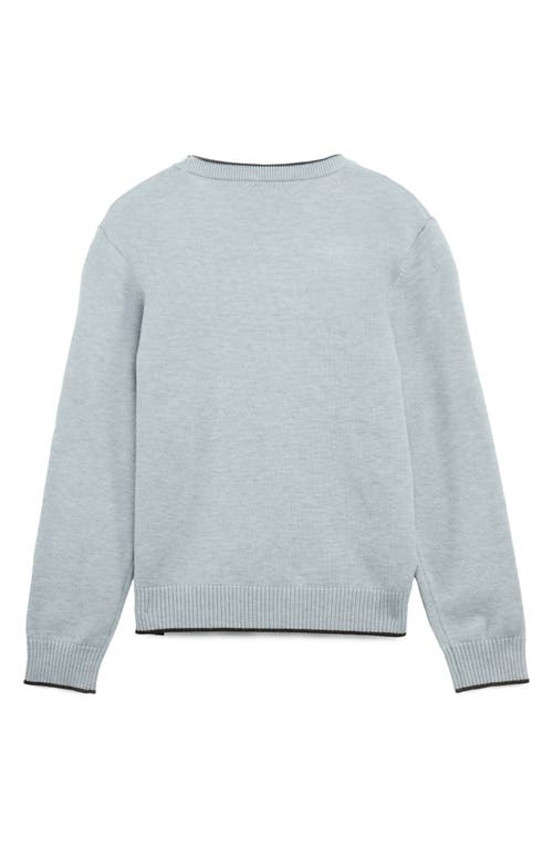 X-ray Xray Kids' Moto Ribbing Detail Crewneck Sweater In Gray