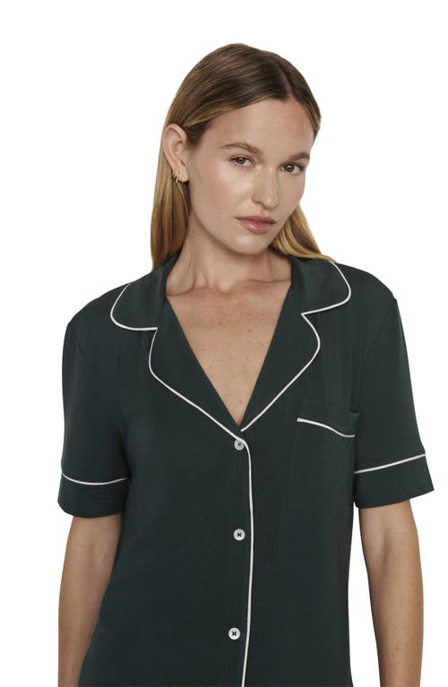 Eberjey Gisele Short Sleeve Pant Pajamas In Black