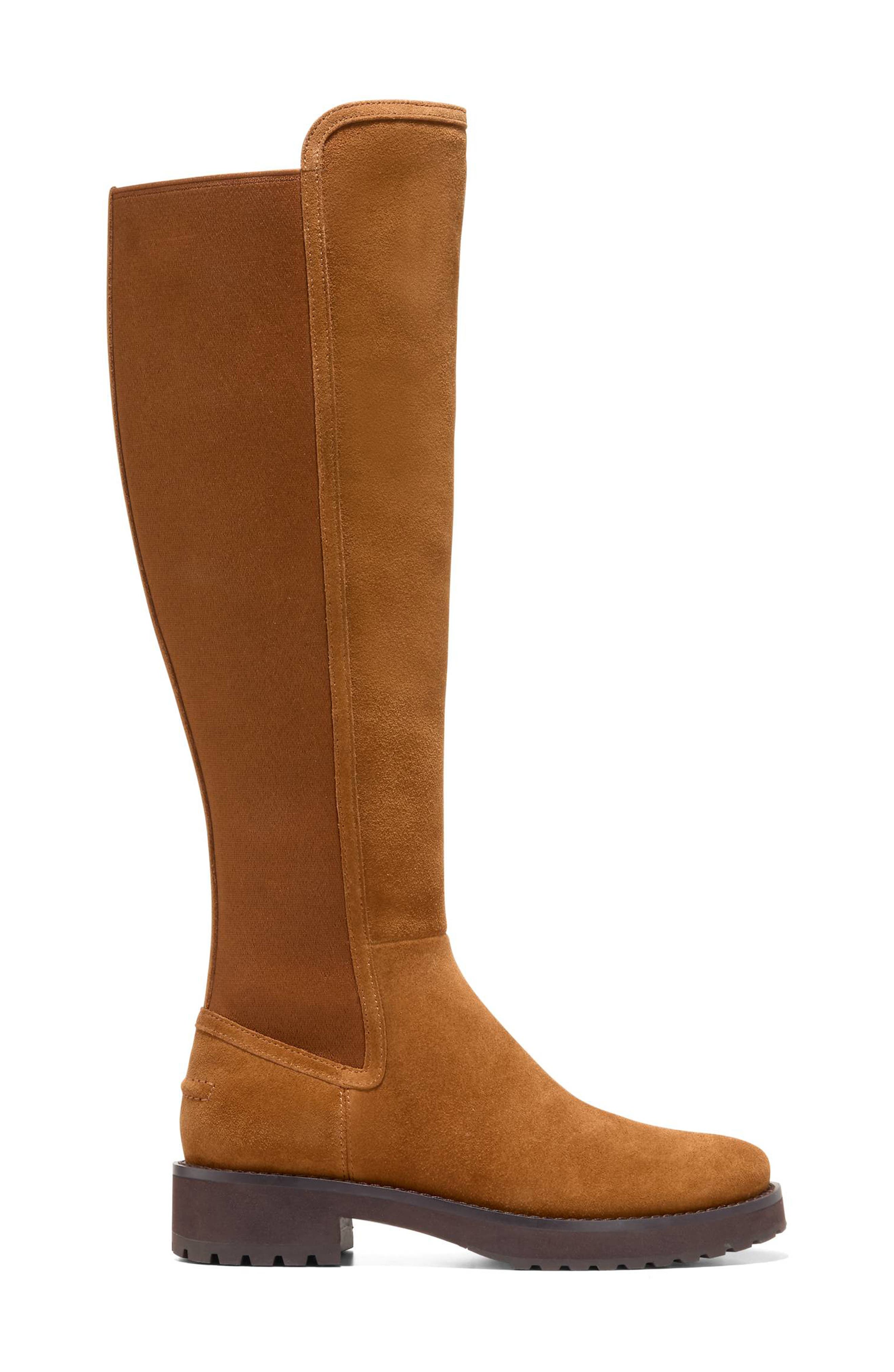 Cole Haan Lyndon Waterproof Tall Boot, Alternate, color, Tobacco Suede