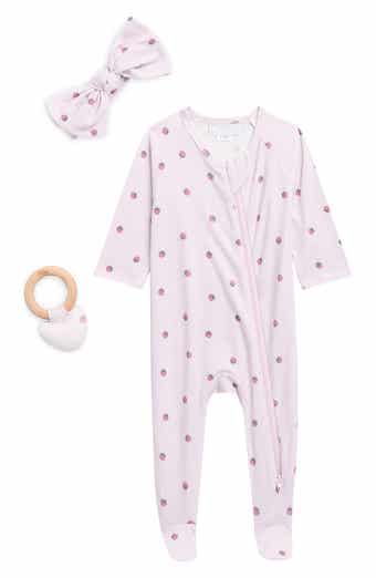 Toby Lady Bug Polka Dot Footie, Headband & Teether Set