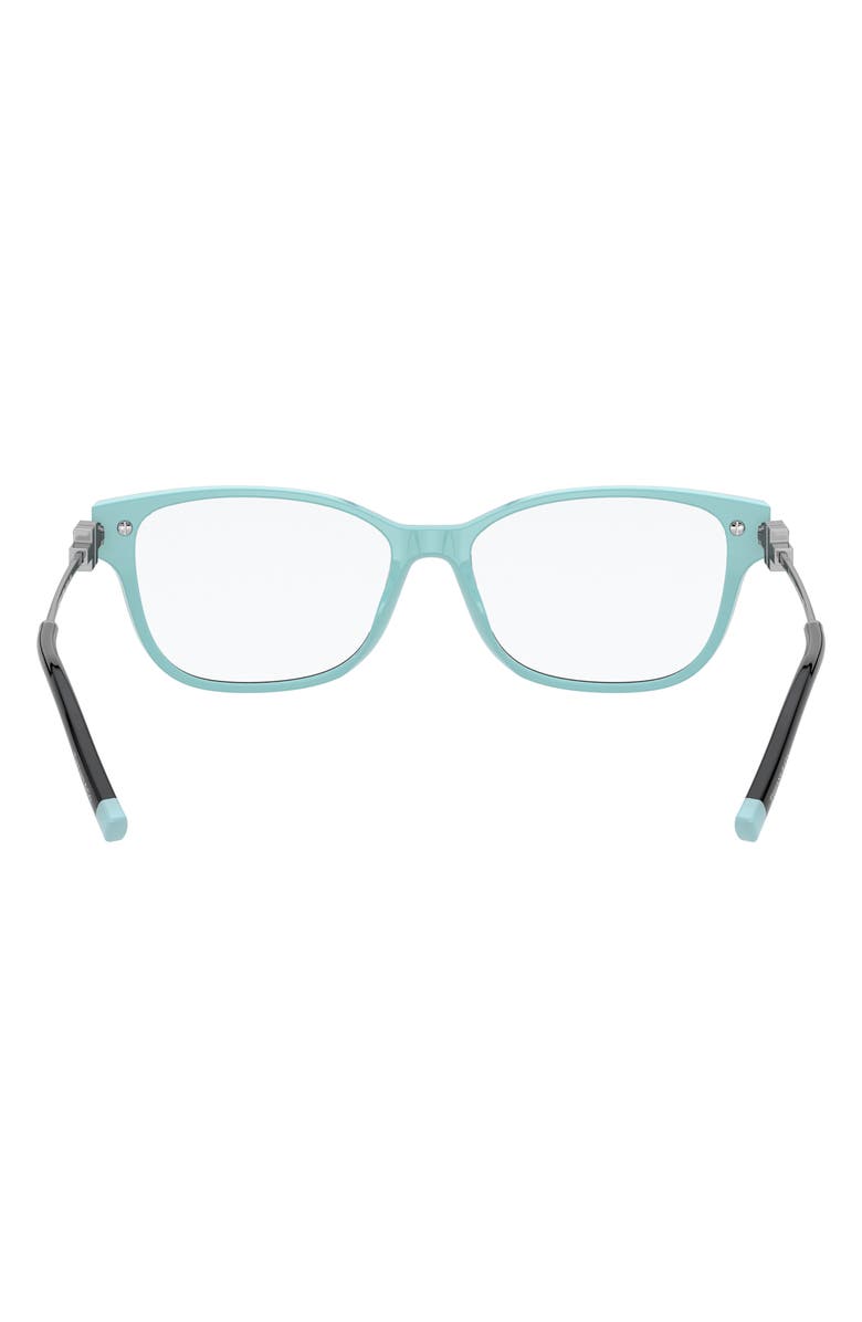 Tiffany & Co. 54mm Rectangular Optical Glasses, Alternate, color, Black Blue