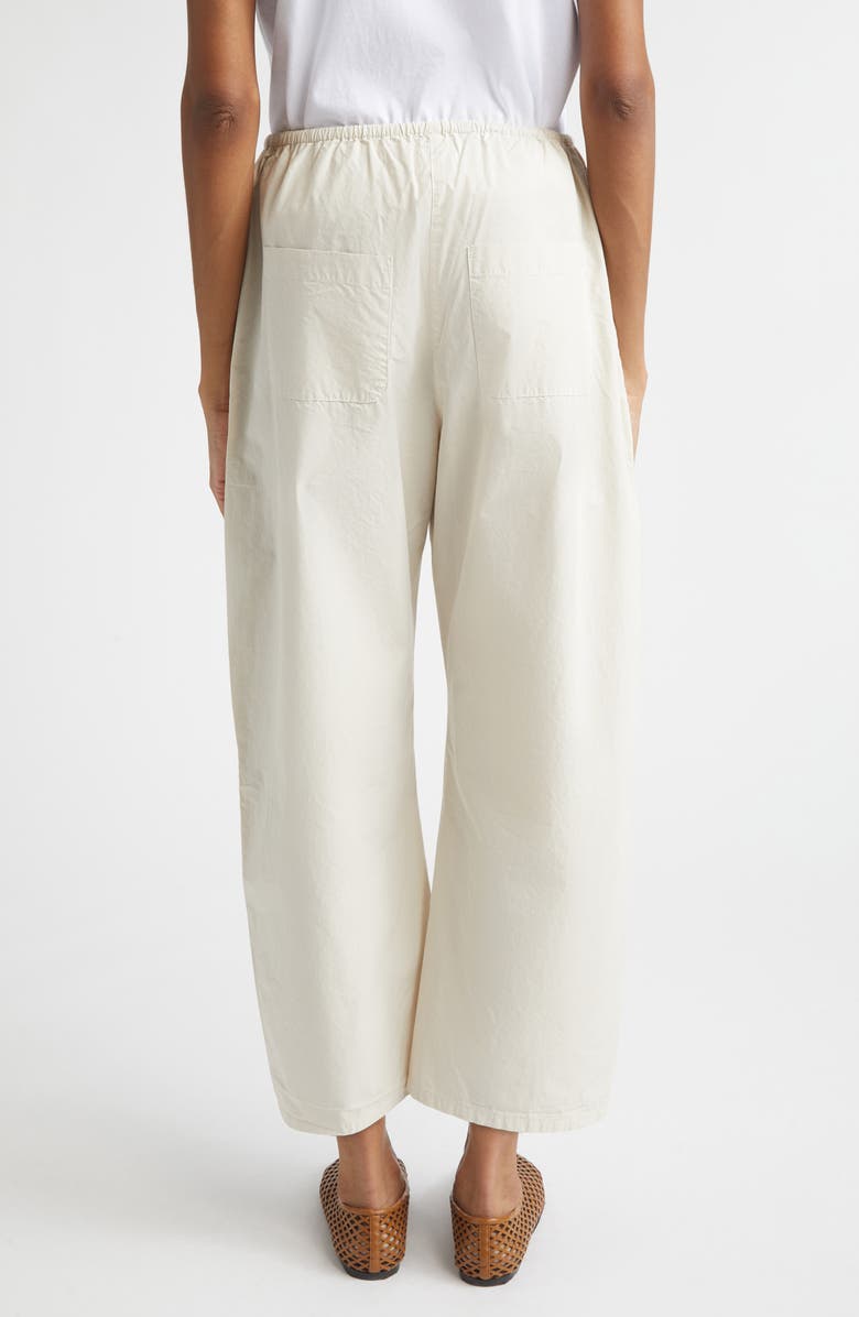 LESET Kyoto Cotton Drawstring Utility Crop Pants, Alternate, color, Chalk