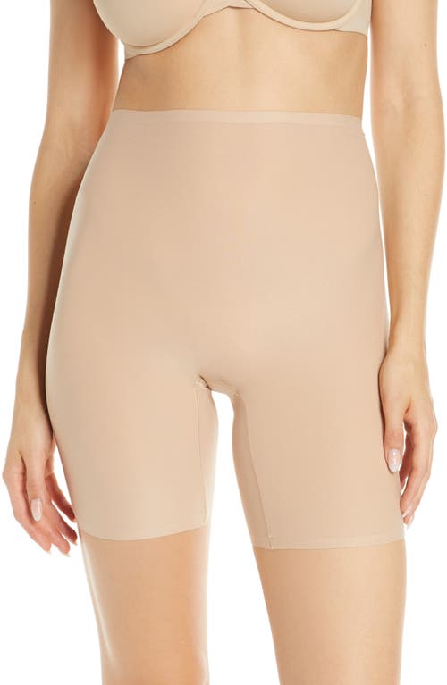 Chantelle Lingerie Soft Stretch Seamless High Waist Mid-Thigh Shorts in Ultra Nude 