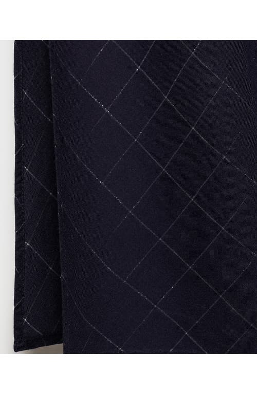 Mango Teen Metallic Plaid Maxi Skirt In Blue