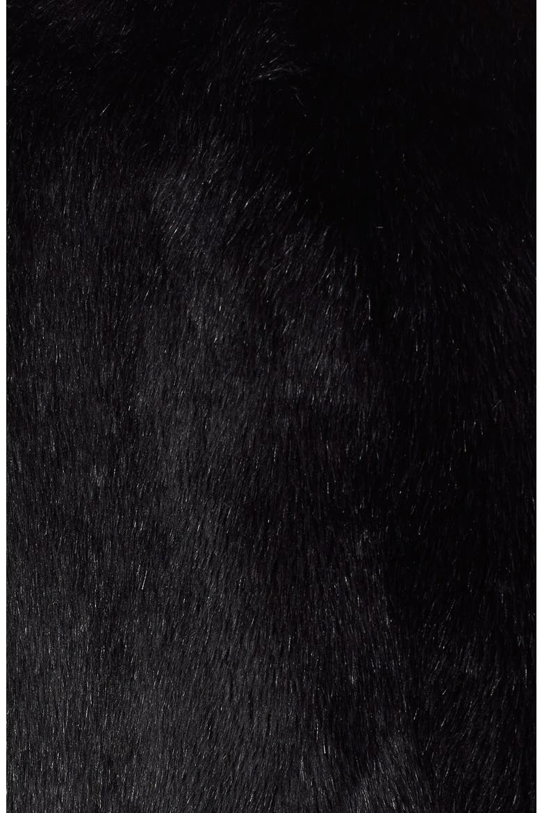 Faux Fur Cape, Alternate, color, RICH BLACK