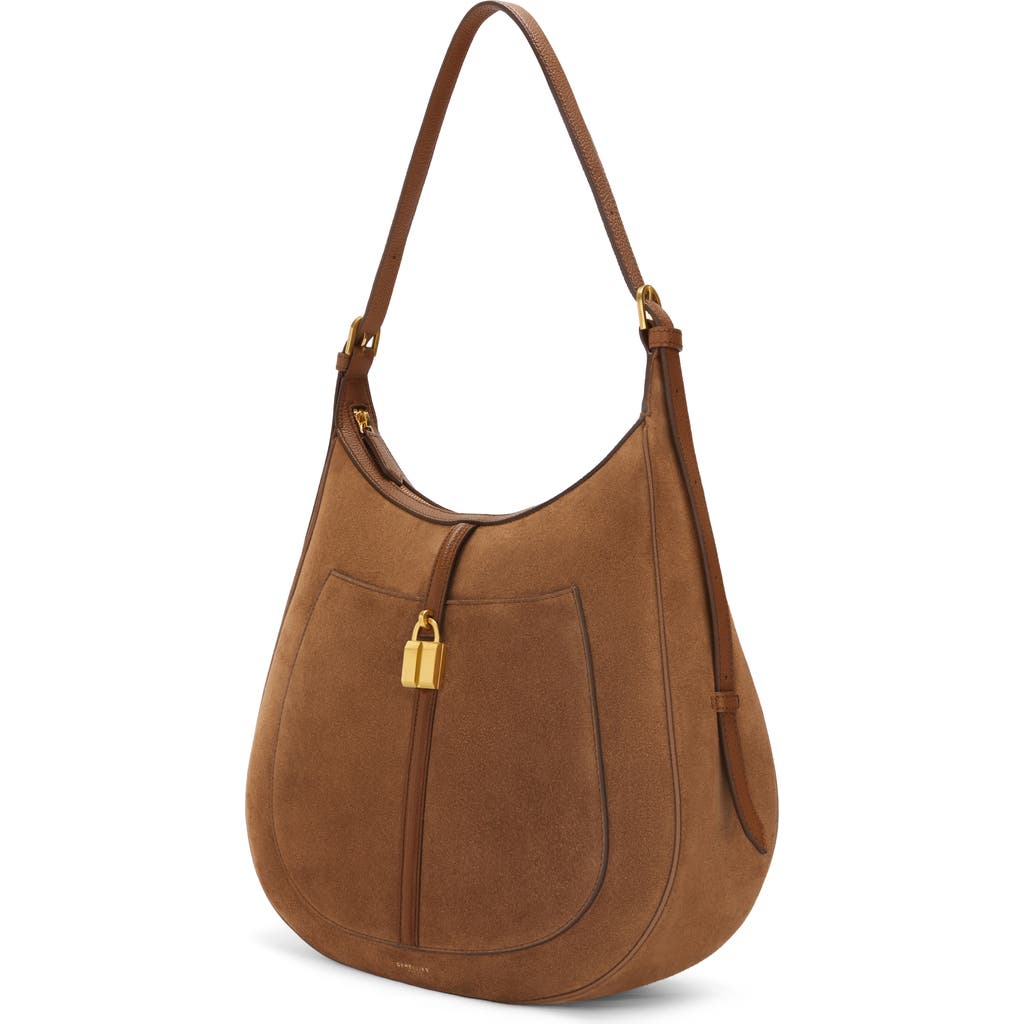 Demellier Siena Leather Hobo Bag In Brown