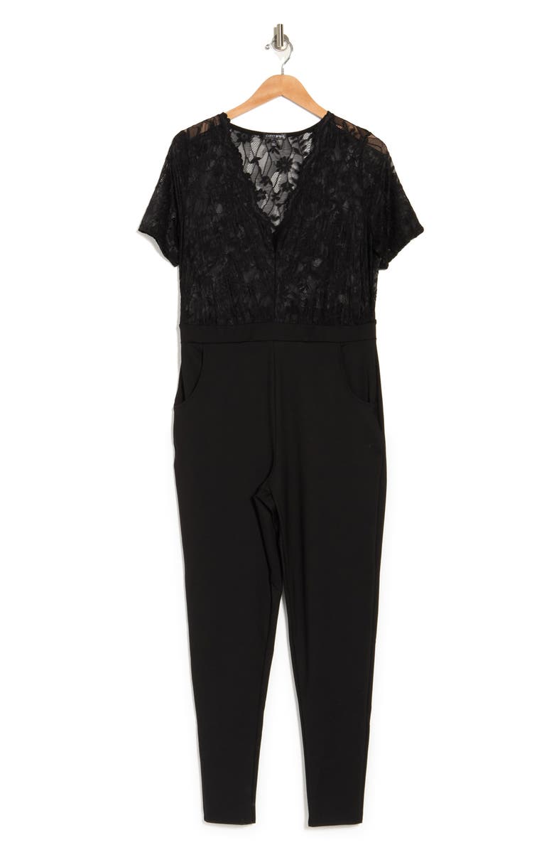 Curvy Sense Lace Top Jumpsuit, Alternate, color, 