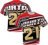 CHECKERED FLAG Men's Checkered Flag White Harrison Burton Sublimated Speedster T-Shirt