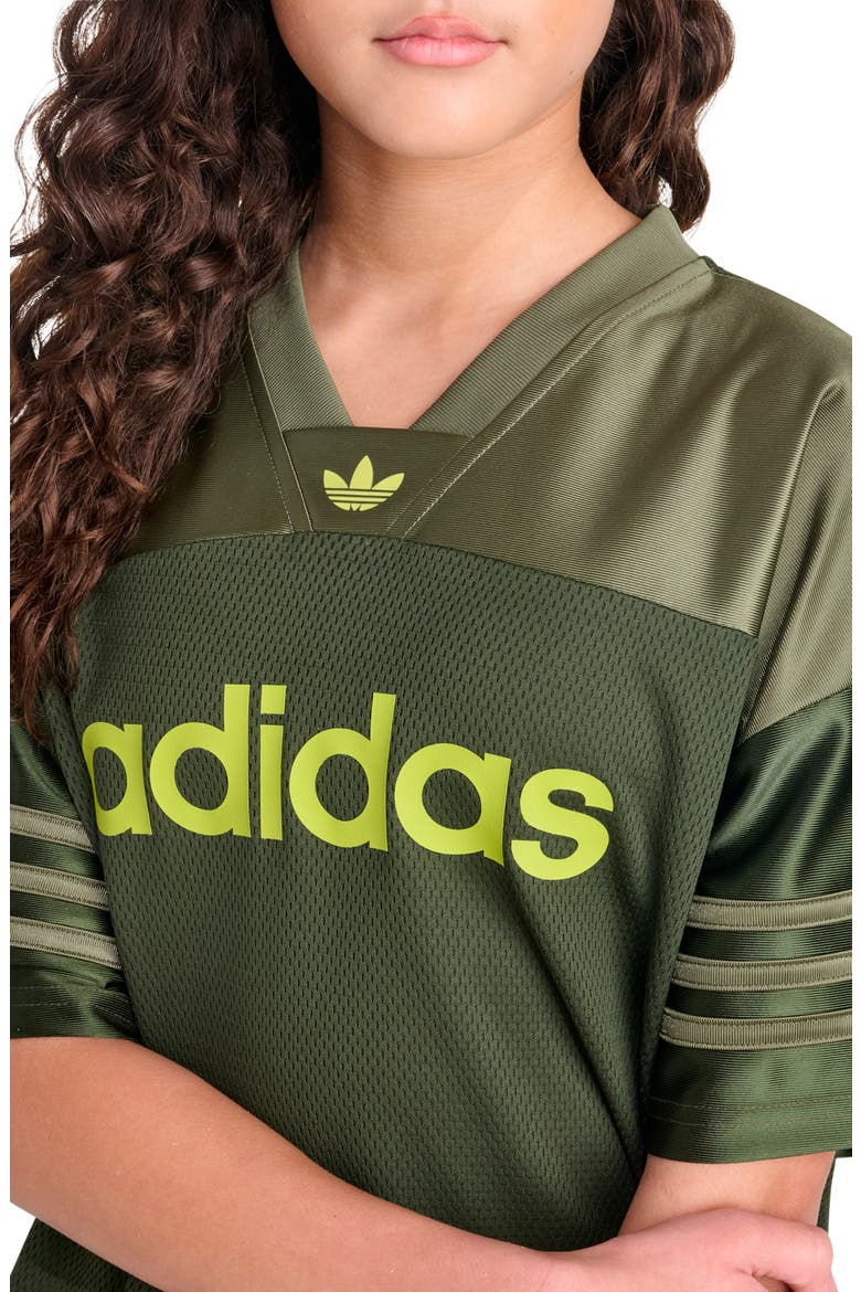 Kids' 3-Stripes Jersey, Alternate, color, DARK OLIVE