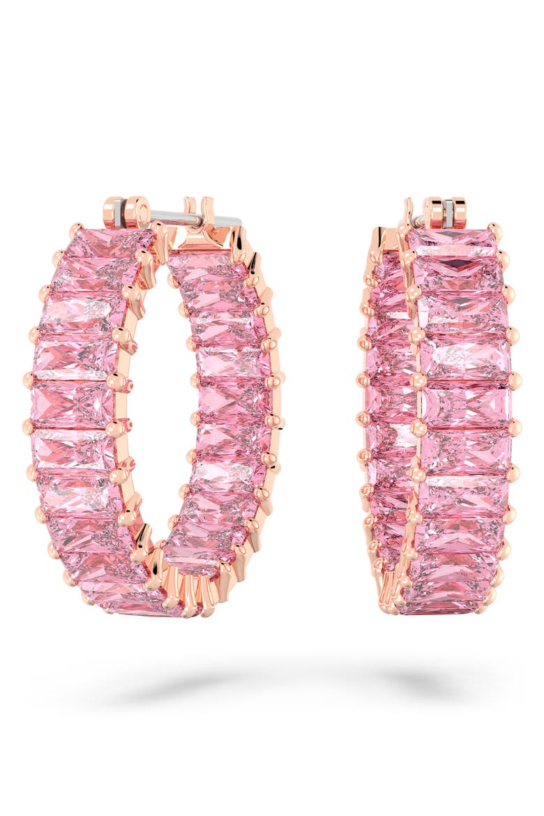 Matrix Hoop Earrings, Main, color, PINK
