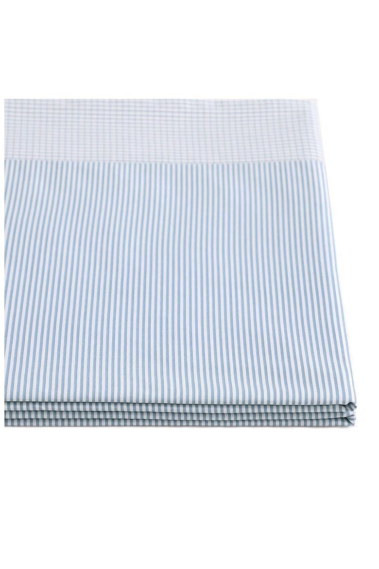 Williamstown Stripe Cotton Percale Sheet Set, Alternate, color, WHITE/ FEATHER BLUE