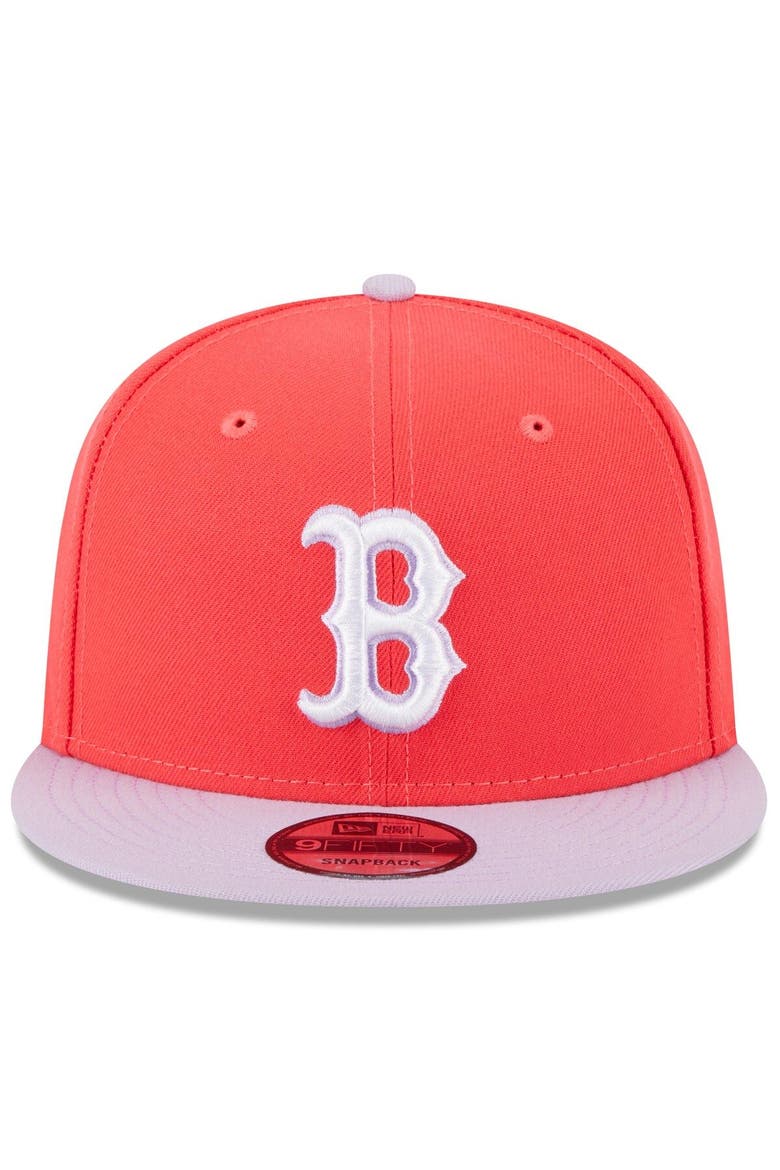 Men's New Era Red/Purple Boston Red Sox Spring Basic Two-Tone 9FIFTY Snapback Hat, Alternate, color, Red
