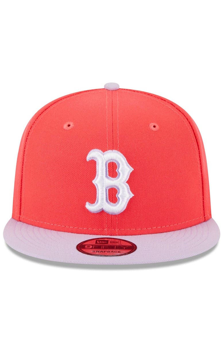 New Era Men's New Era Red/Purple Boston Red Sox Spring Basic Two-Tone 9FIFTY Snapback Hat, Alternate, color, 
