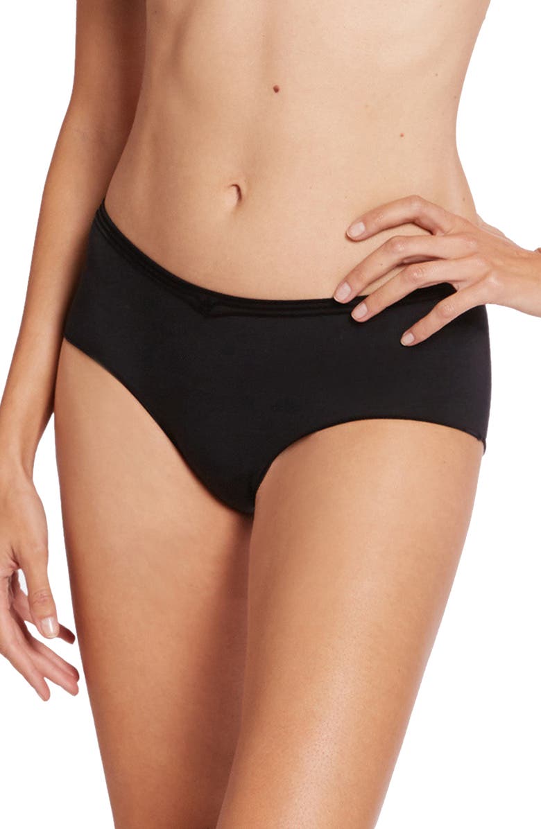 Wolford Cotton Contour 3W Hipster Briefs, Main, color, Black
